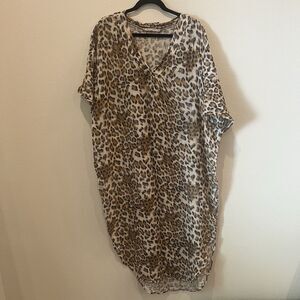 Michael Stars Journey Kaftan Caftan Midi Dress Cover Up Gauzy Size Xs/S